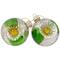 9ct. 2-Finish Silver & Red Glass Retro Reflector Ornaments